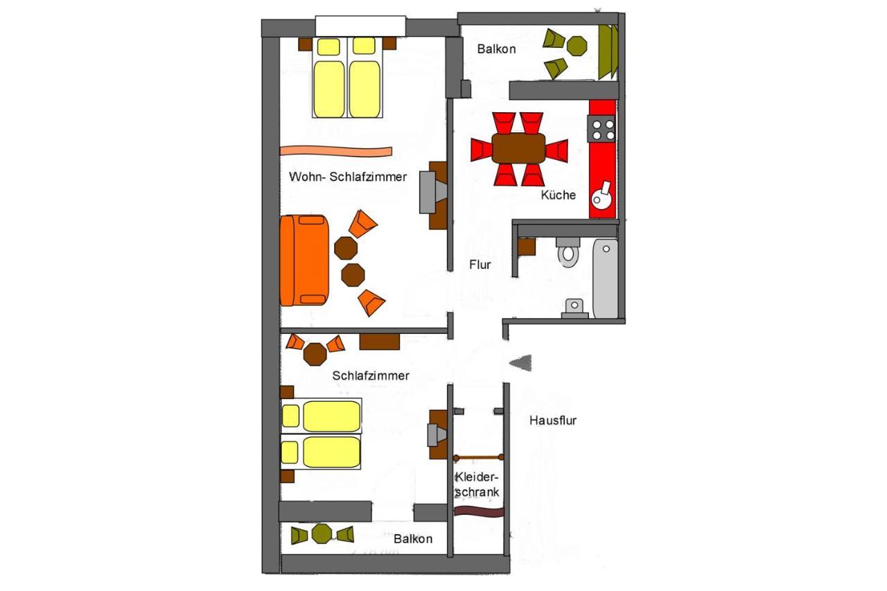 H& Im Herzen Der Stadt Teilweise Mit Balkon Ruhig Zentral Modern Mit Küche *