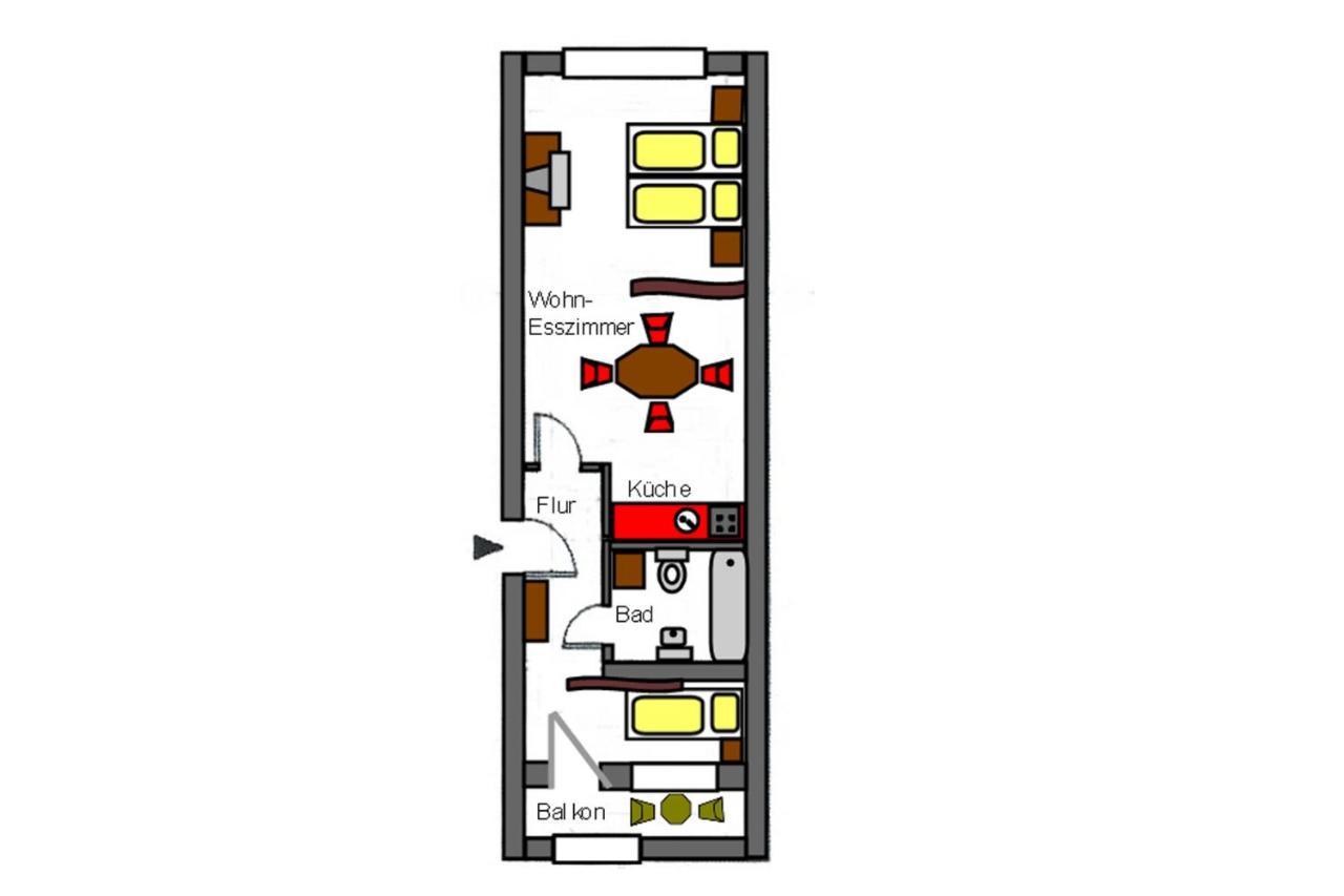 H& Im Herzen Der Stadt Teilweise Mit Balkon Ruhig Zentral Modern Mit Küche Apartment Greifswald